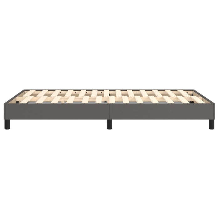 Boxspringbett Grau 120x200 cm Kunstleder