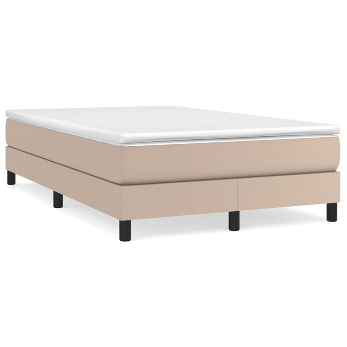 Boxspringbett Cappuccino-Braun 120x200 cm Kunstleder