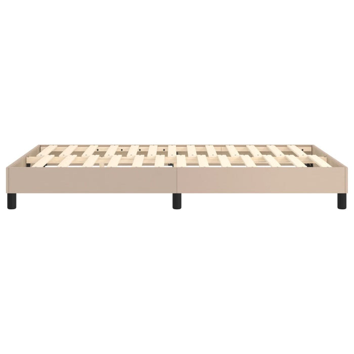 Boxspringbett Cappuccino-Braun 120x200 cm Kunstleder