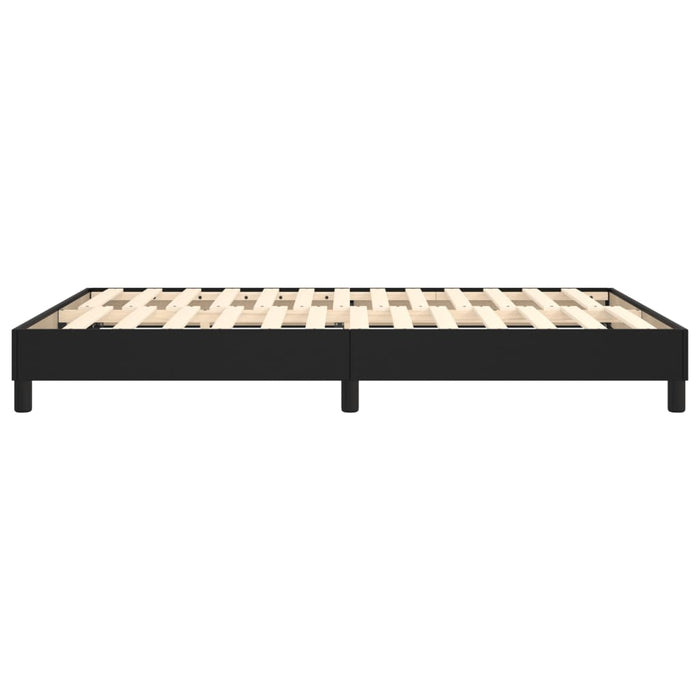 Boxspringbett Schwarz 140x190 cm Kunstleder