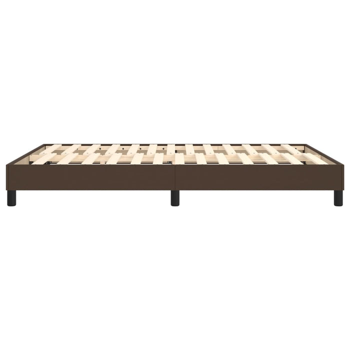 Boxspringbett Braun 140x190 cm Kunstleder