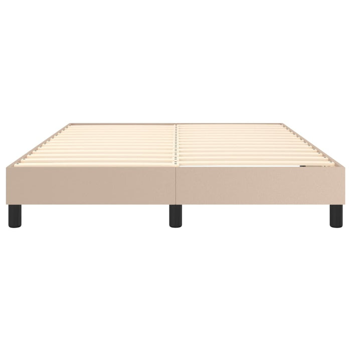 Boxspringbett Cappuccino-Braun 140x190 cm Kunstleder