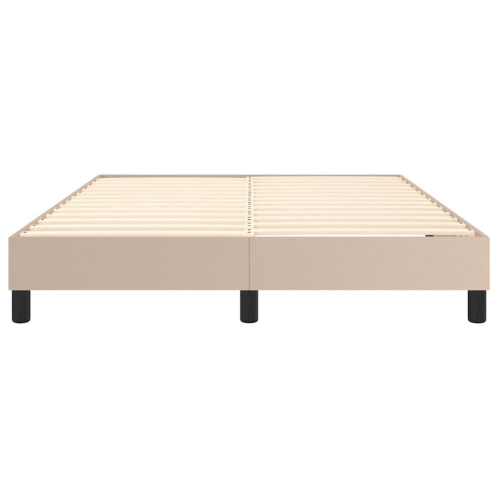 Boxspringbett Cappuccino-Braun 140x200 cm Kunstleder