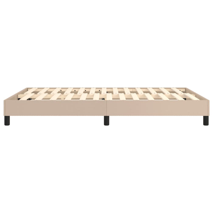 Boxspringbett Cappuccino-Braun 140x200 cm Kunstleder