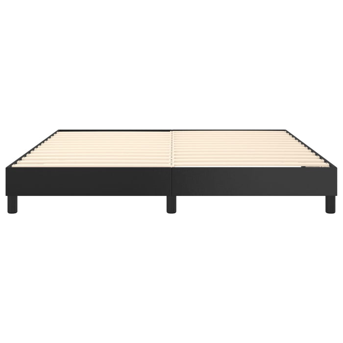Boxspringbett Schwarz 160x200 cm Kunstleder