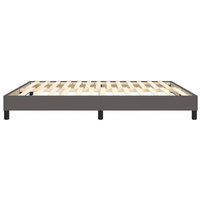 Boxspringbett Grau 160x200 cm Kunstleder