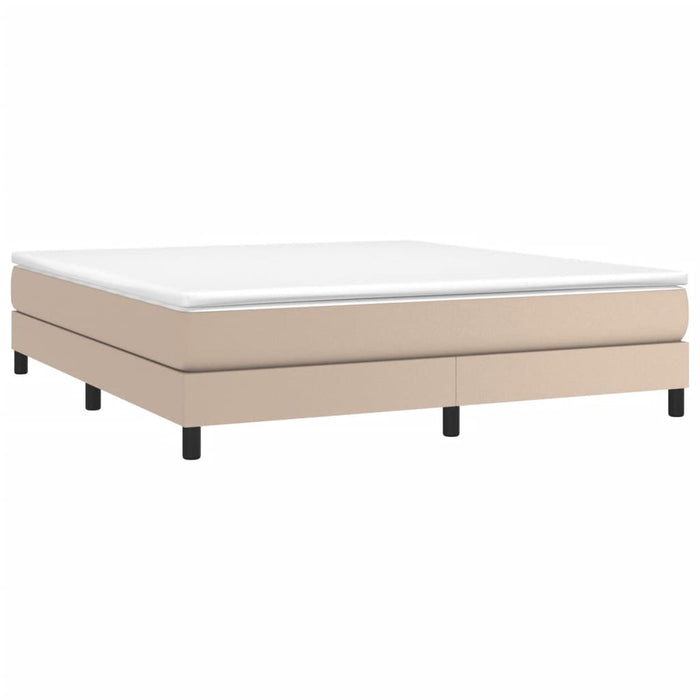 Boxspringbett Cappuccino-Braun 160x200 cm Kunstleder