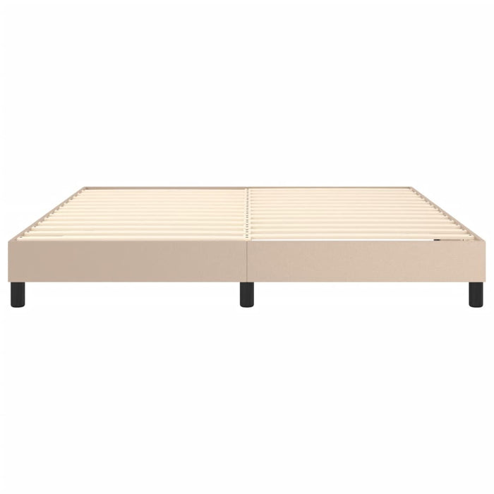 Boxspringbett Cappuccino-Braun 160x200 cm Kunstleder