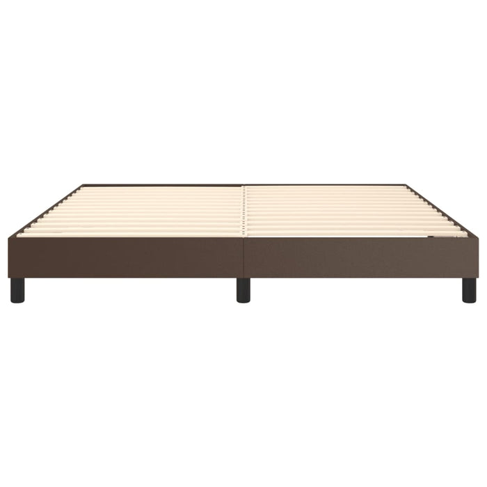 Boxspringbett Braun 180x200 cm Kunstleder