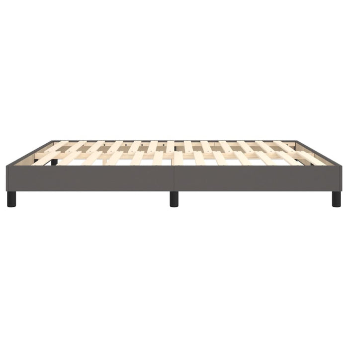 Boxspringbett Grau 180x200 cm Kunstleder
