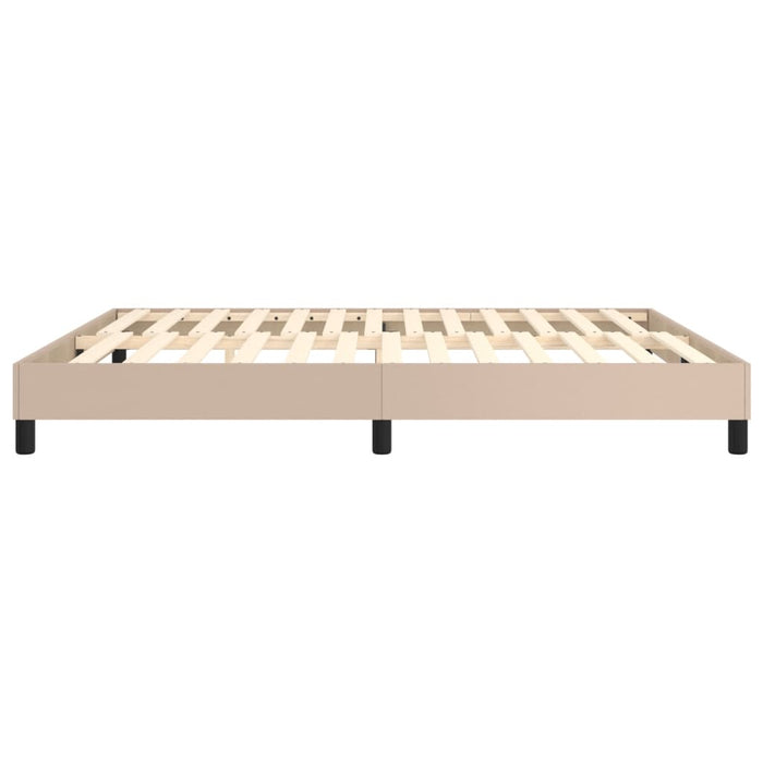 Boxspringbett Cappuccino-Braun 180x200 cm Kunstleder
