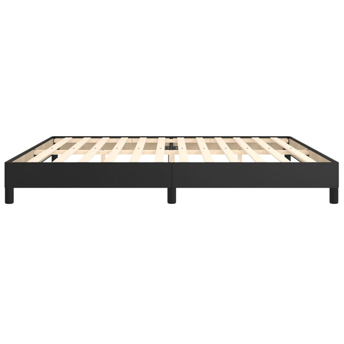 Boxspringbett Schwarz 200x200 cm Kunstleder