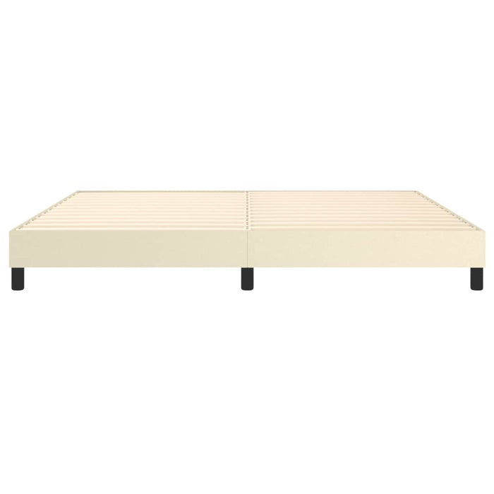 Boxspringbett Creme 200x200 cm Kunstleder