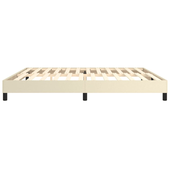 Boxspringbett Creme 200x200 cm Kunstleder