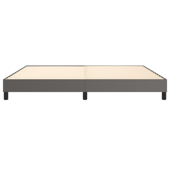 Boxspringbett Grau 200x200 cm Kunstleder