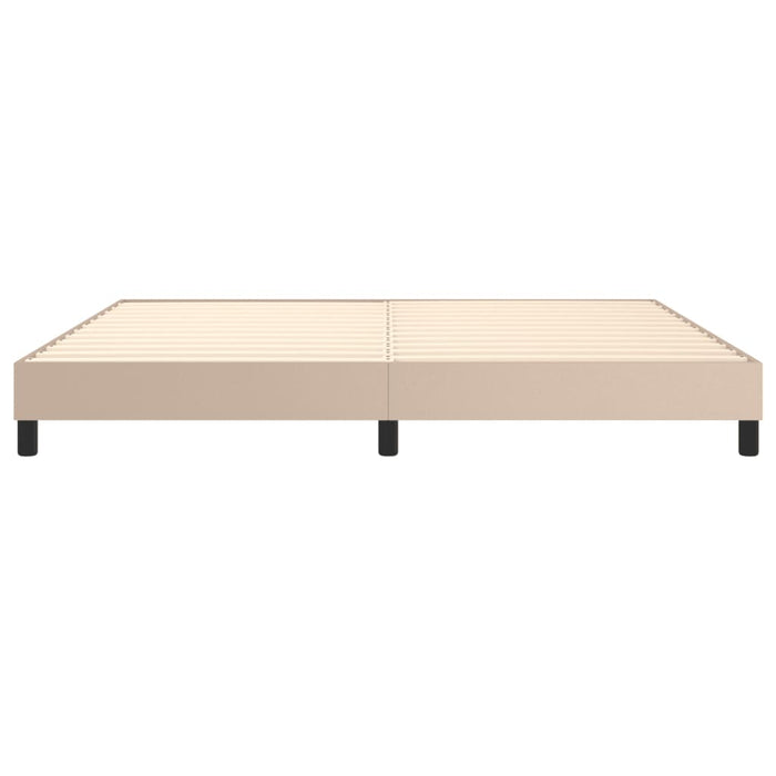 Boxspringbett Cappuccino-Braun 200x200 cm Kunstleder