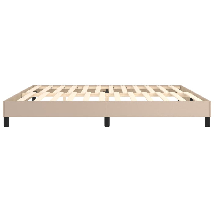 Boxspringbett Cappuccino-Braun 200x200 cm Kunstleder