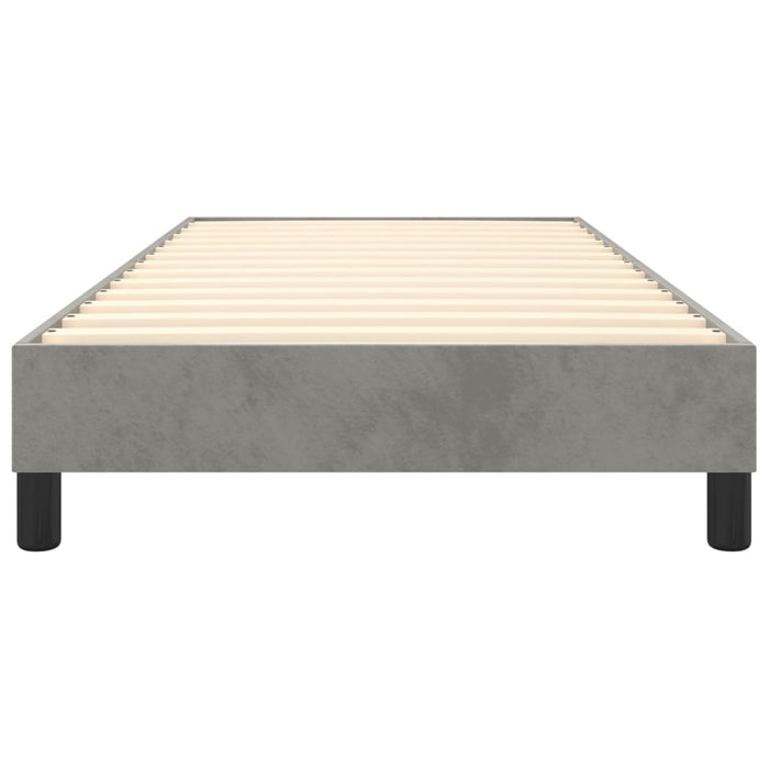 Boxspringbett Hellgrau 80x200 cm Samt