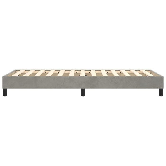 Boxspringbett Hellgrau 90x190 cm Samt