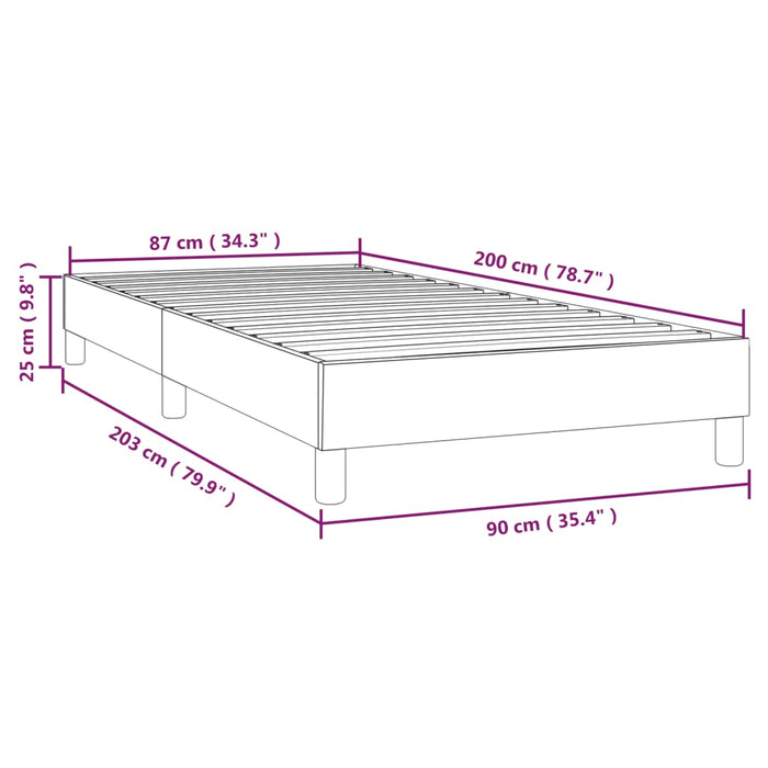 Boxspringbett Dunkelgrau 90x200 cm Samt
