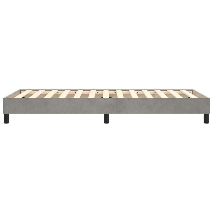 Boxspringbett Hellgrau 100x200 cm Samt