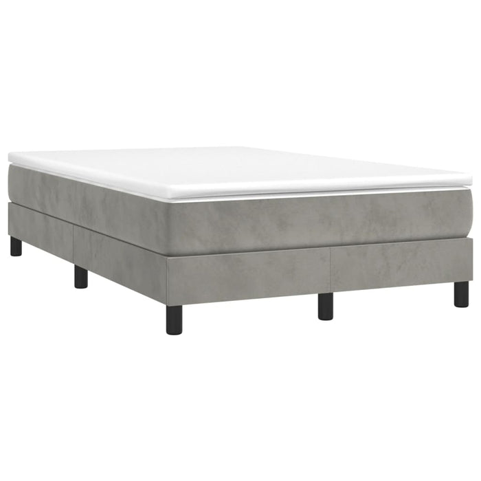 Boxspringbett Hellgrau 120x200 cm Samt