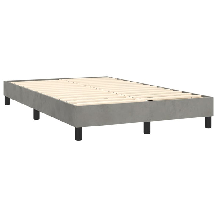Boxspringbett Hellgrau 120x200 cm Samt
