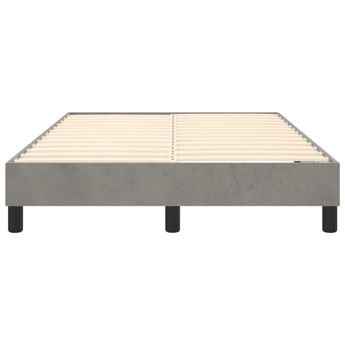 Boxspringbett Hellgrau 120x200 cm Samt