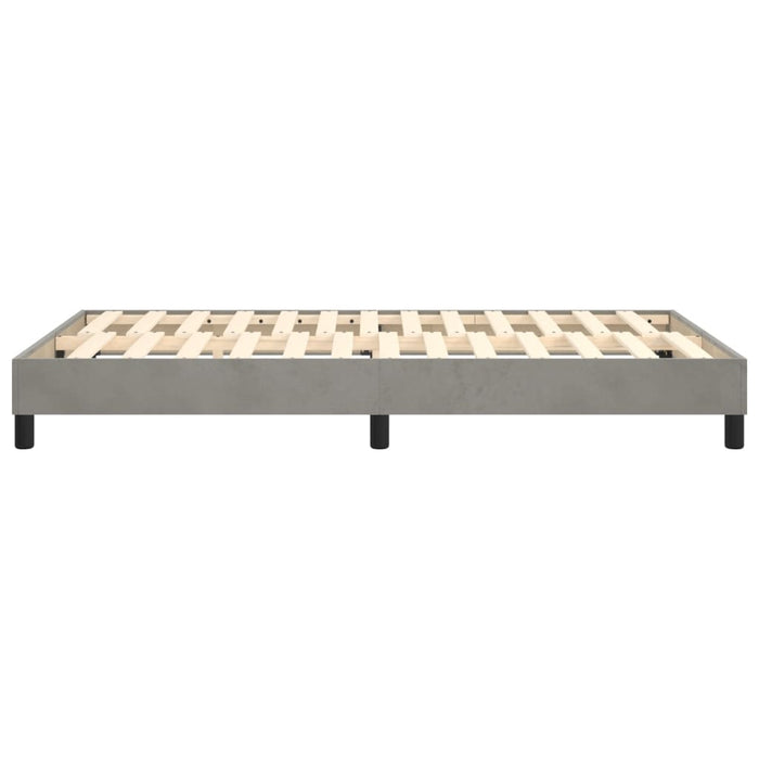 Boxspringbett Hellgrau 120x200 cm Samt