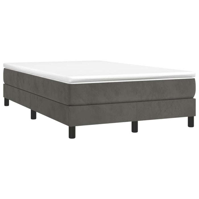 Boxspringbett Dunkelgrau 120x200 cm Samt