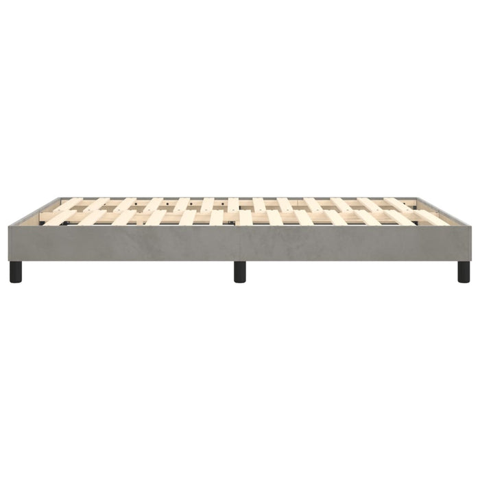 Boxspringbett Hellgrau 140x190 cm Samt