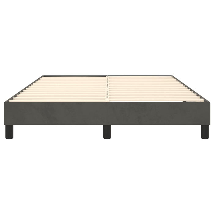 Boxspringbett Dunkelgrau 140x190 cm Samt