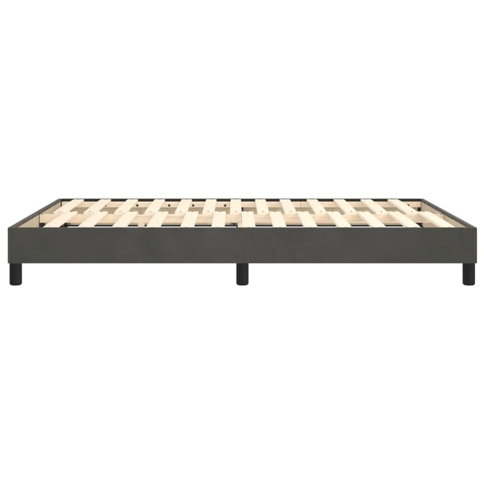 Boxspringbett Dunkelgrau 140x190 cm Samt