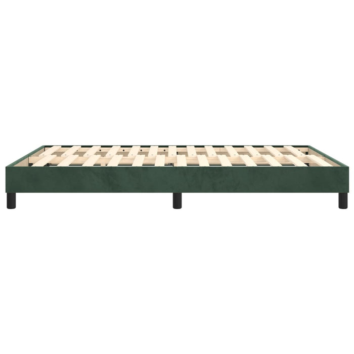 Boxspringbett Dunkelgrün 140x190 cm Samt