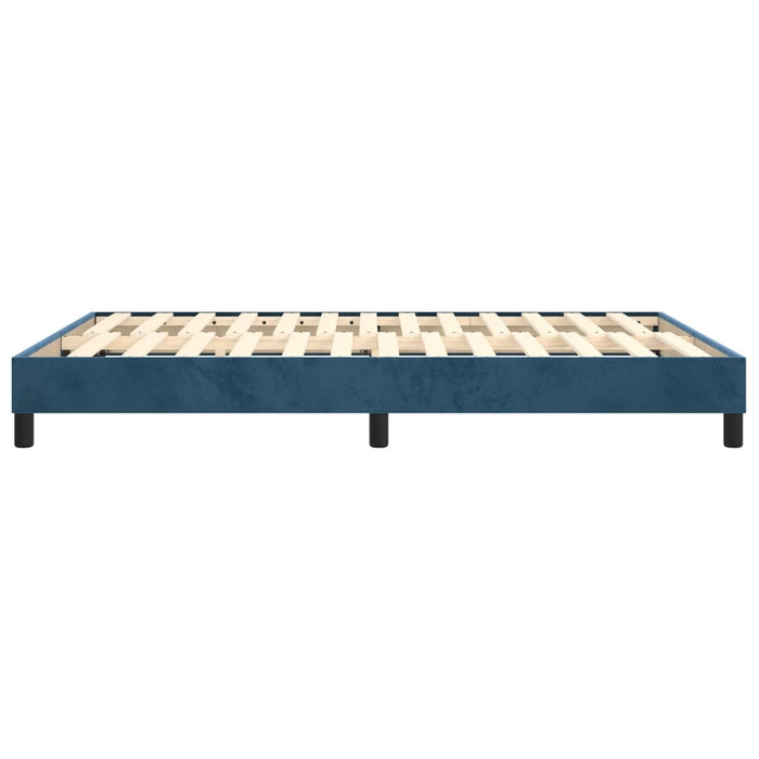 Boxspringbett Dunkelblau 140x190 cm Samt