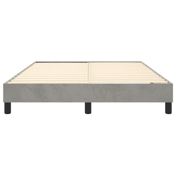Boxspringbett Hellgrau 140x200 cm Samt