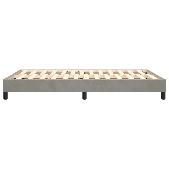 Boxspringbett Hellgrau 140x200 cm Samt