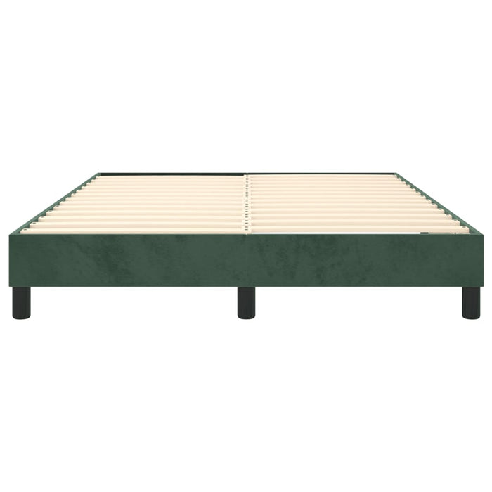 Boxspringbett Dunkelgrün 140x200 cm Samt