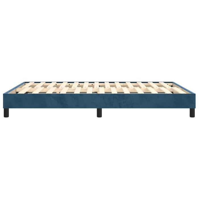 Boxspringbett Dunkelblau 140x200 cm Samt