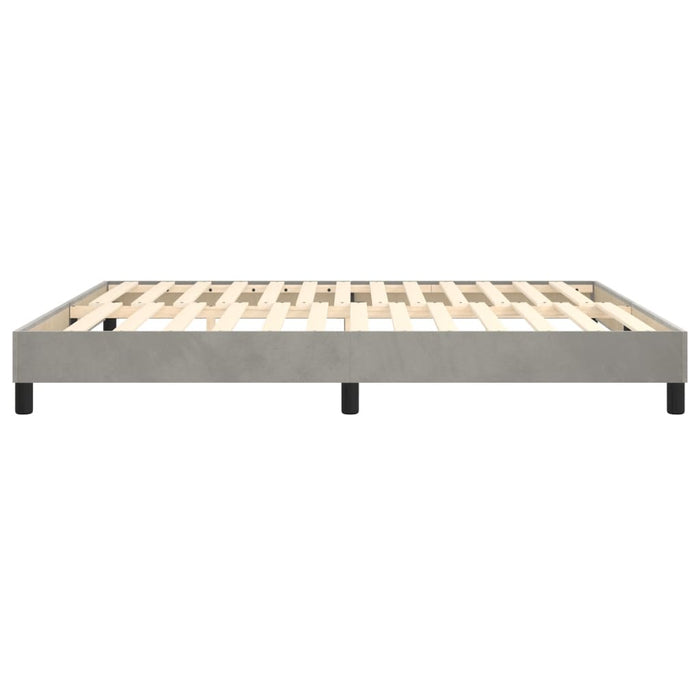 Boxspringbett Hellgrau 160x200 cm Samt