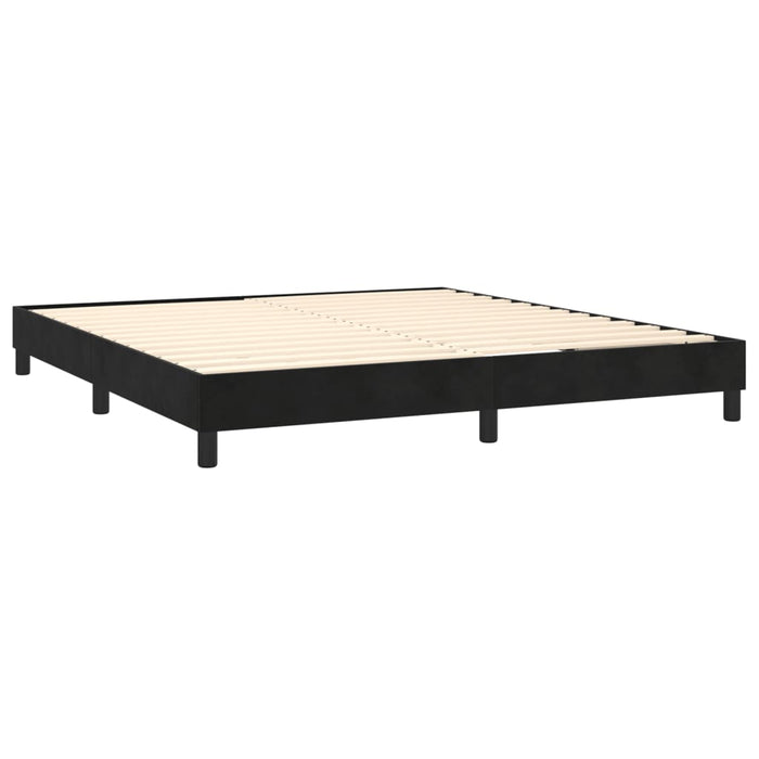Boxspringbett Schwarz 160x200 cm Samt