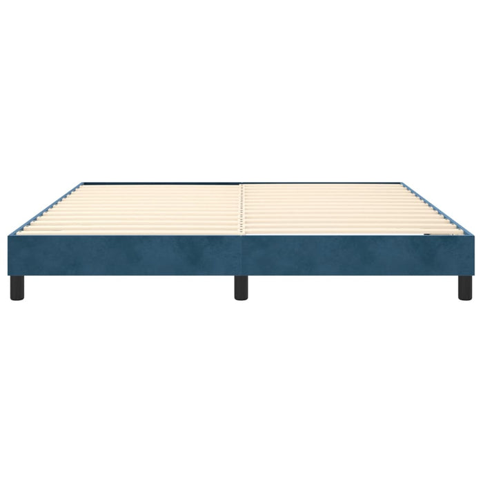 Boxspringbett Dunkelblau 160x200 cm Samt