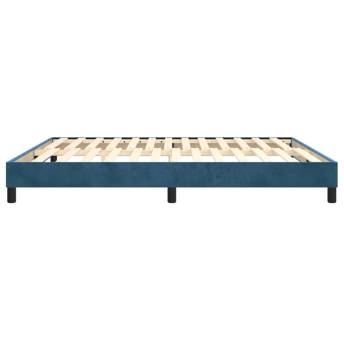 Boxspringbett Dunkelblau 160x200 cm Samt