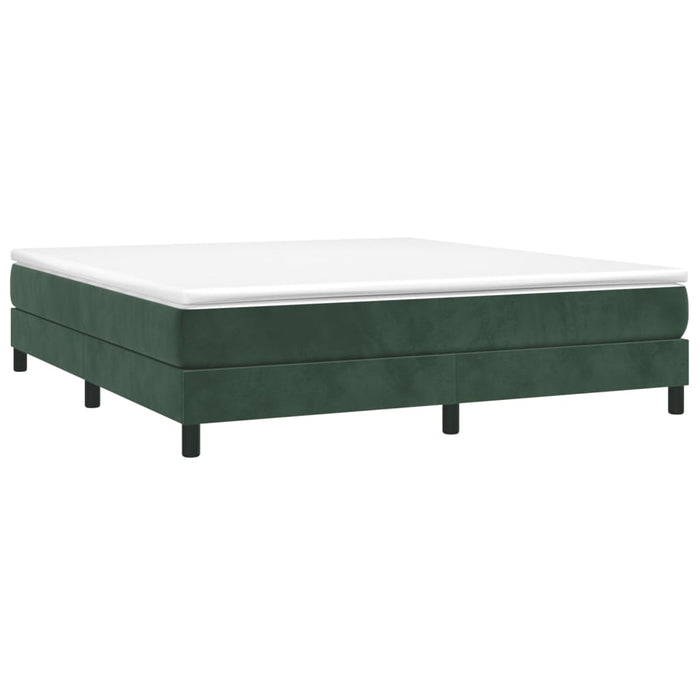 Boxspringbett Dunkelgrün 180x200 cm Samt