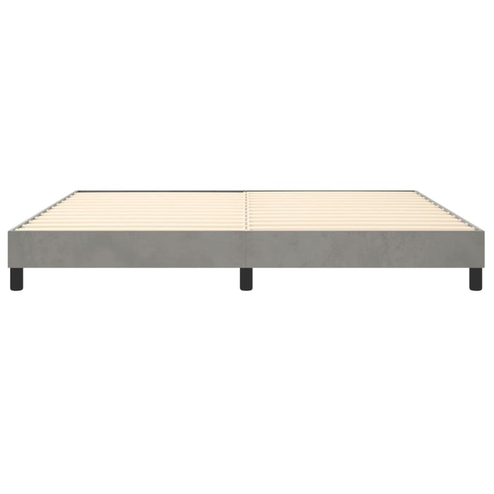 Boxspringbett Hellgrau 200x200 cm Samt