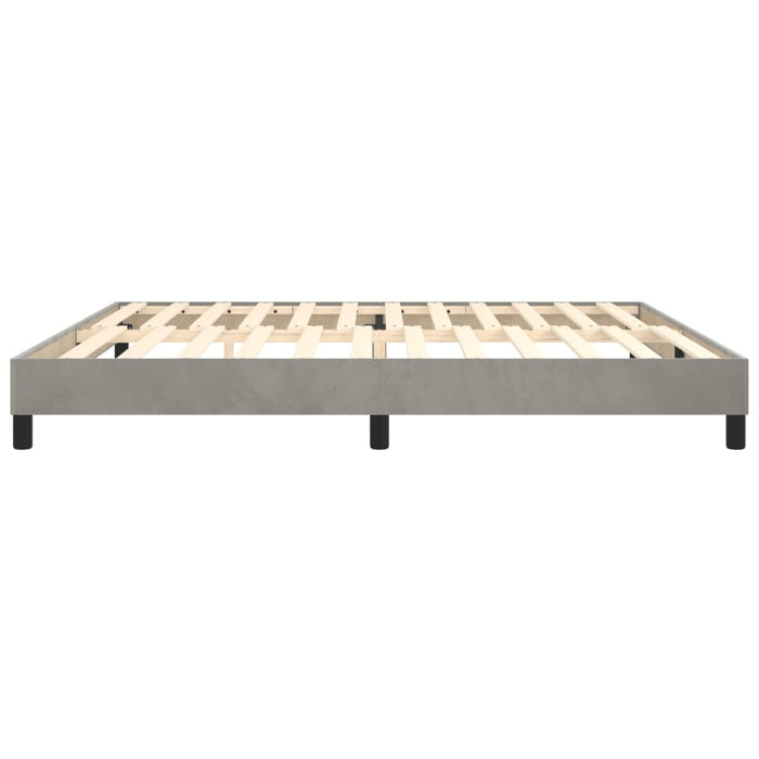 Boxspringbett Hellgrau 200x200 cm Samt