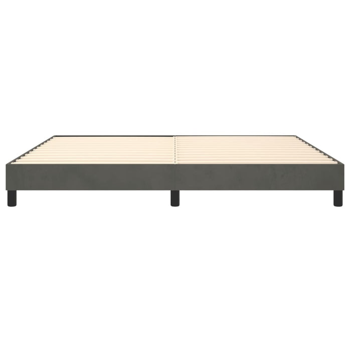 Boxspringbett Dunkelgrau 200x200 cm Samt