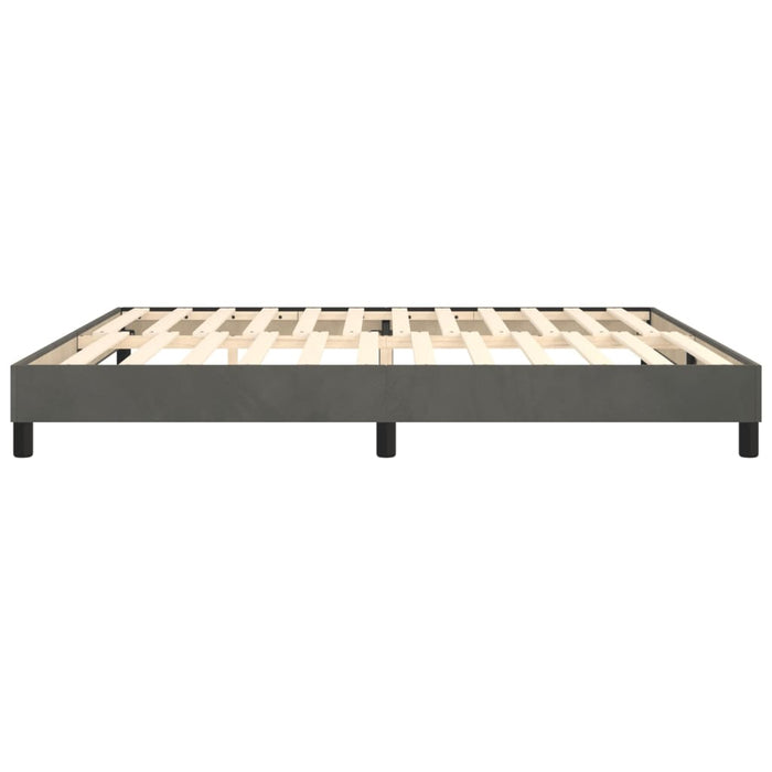 Boxspringbett Dunkelgrau 200x200 cm Samt