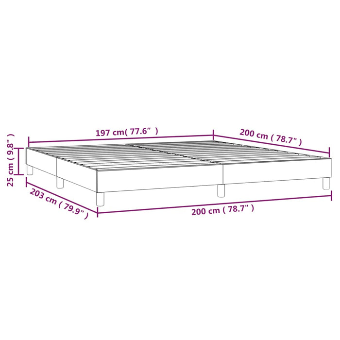 Boxspringbett Dunkelgrau 200x200 cm Samt
