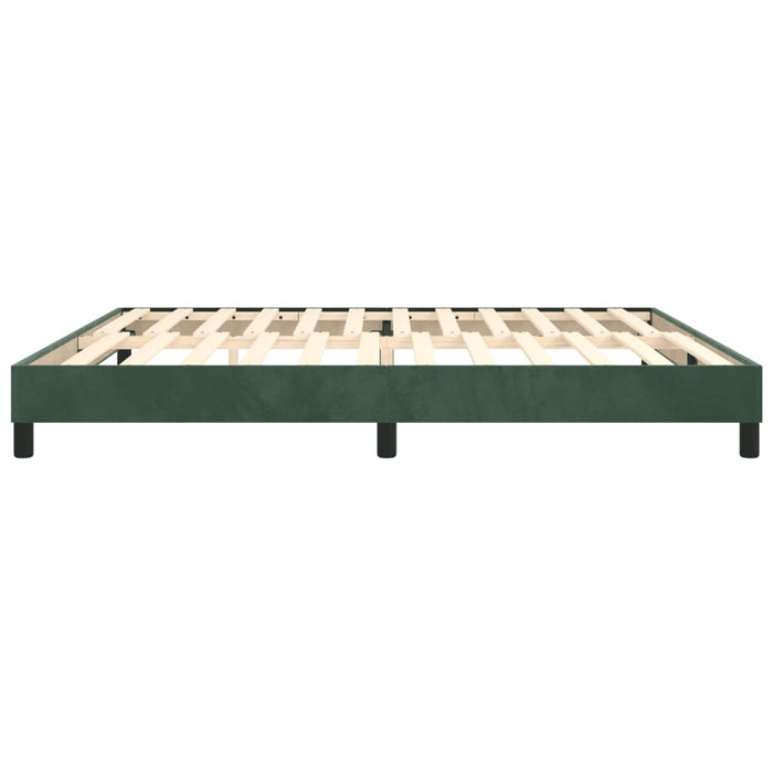 Boxspringbett Dunkelgrün 200x200 cm Samt